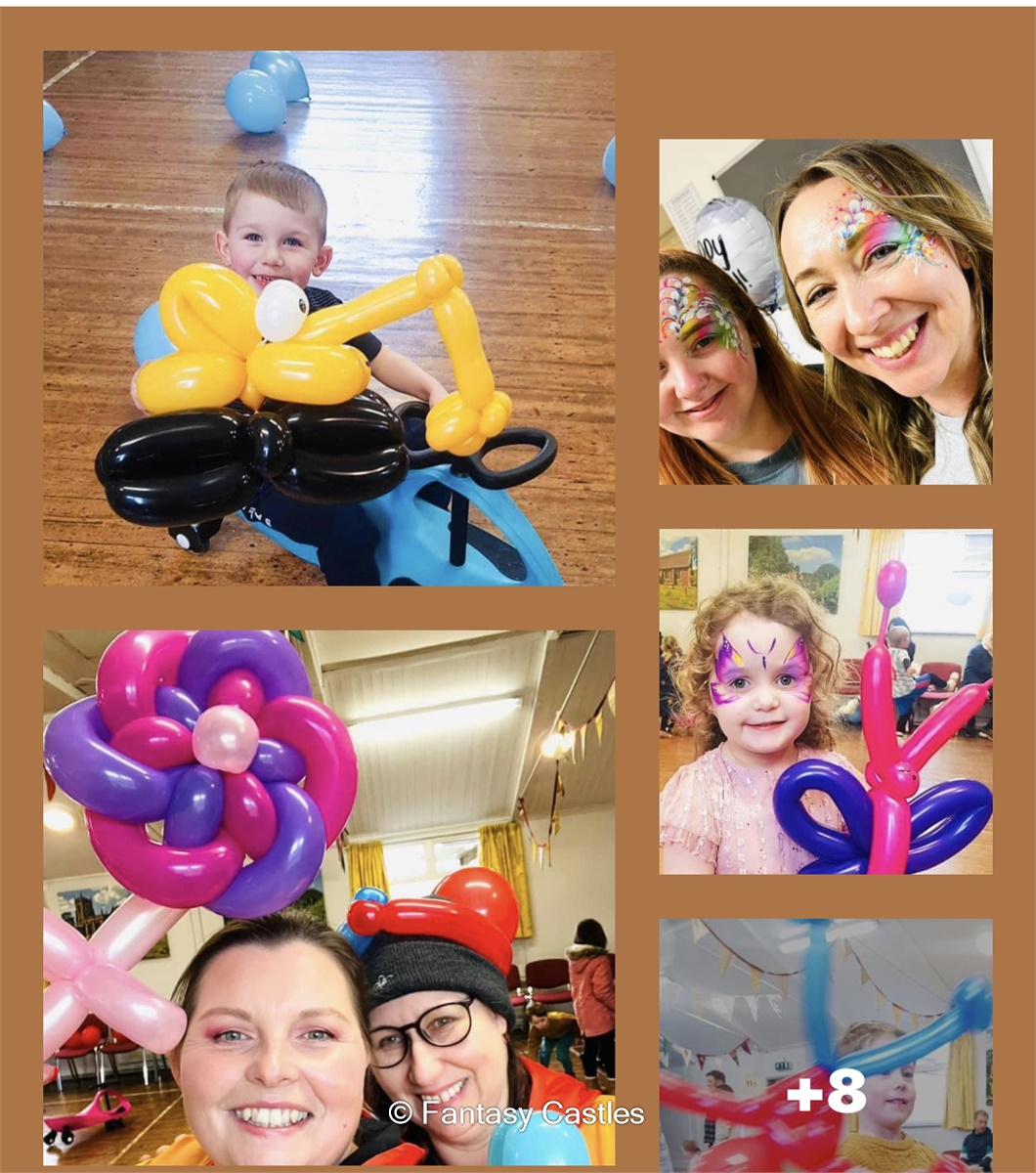 Face Painting, balloon modelling and bouncy castle party Telford