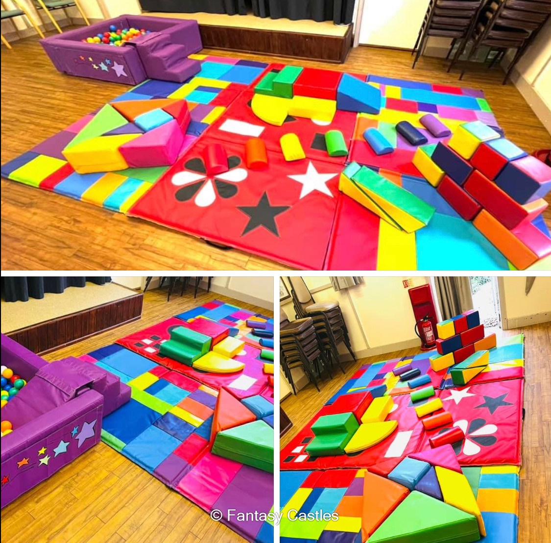 Multi Coloured Soft Play for a Christening in Jackfield, Telford Bouncy Castle Hire, Soft Play