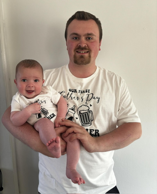Father and Son on fathers Day in Telford