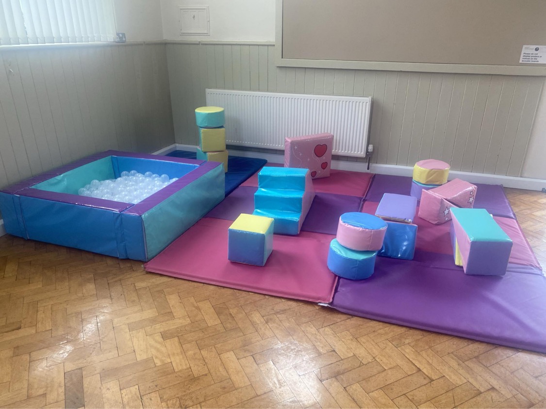 Pastel soft play on hire for a first birthday party in Telford