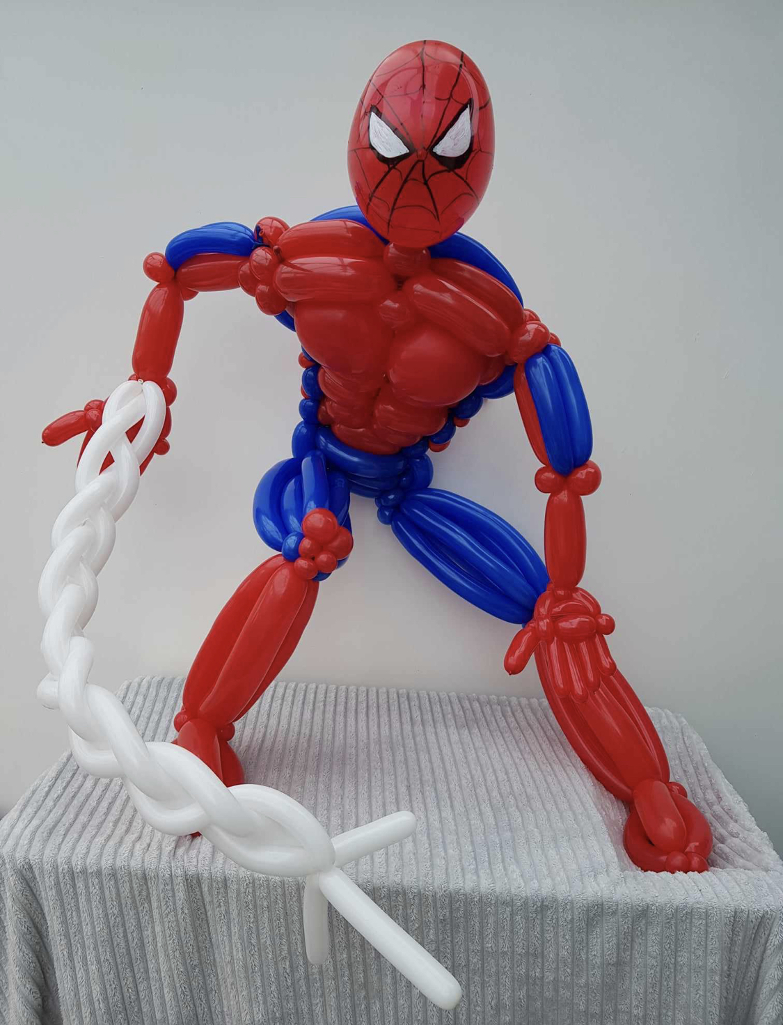 large spiderman balloon sculpture in Telford