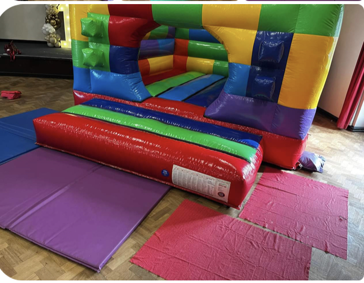 Lego Bouncy Castle at a party in Shifnal