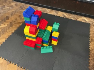 giant lego blocks at a party in Shifnal