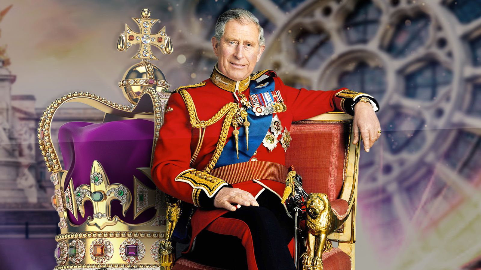 King Charles sat on throne for Coronation
